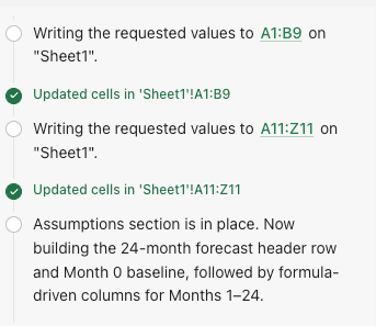 Decide writing and updating spreadsheet cells